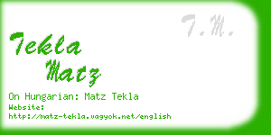 tekla matz business card